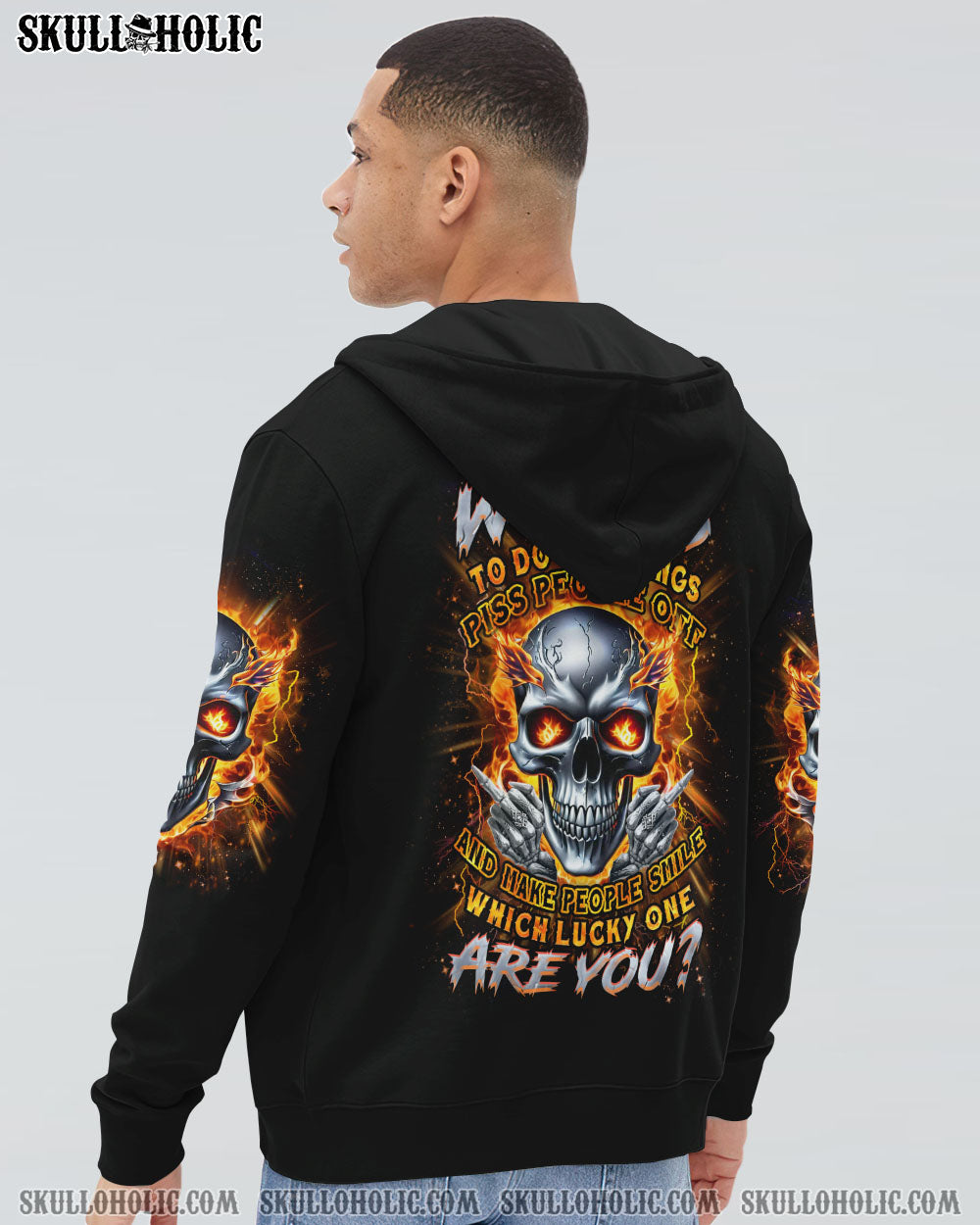 WHICH LUCKY ONE ARE YOU SKULL ALL OVER PRINT – YHHN2406242