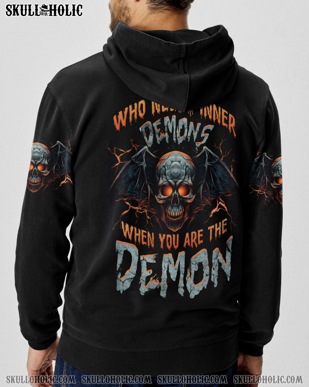 WHO NEEDS INNER DEMONS SKULL BAT ALL OVER PRINT – TLNZ0407233