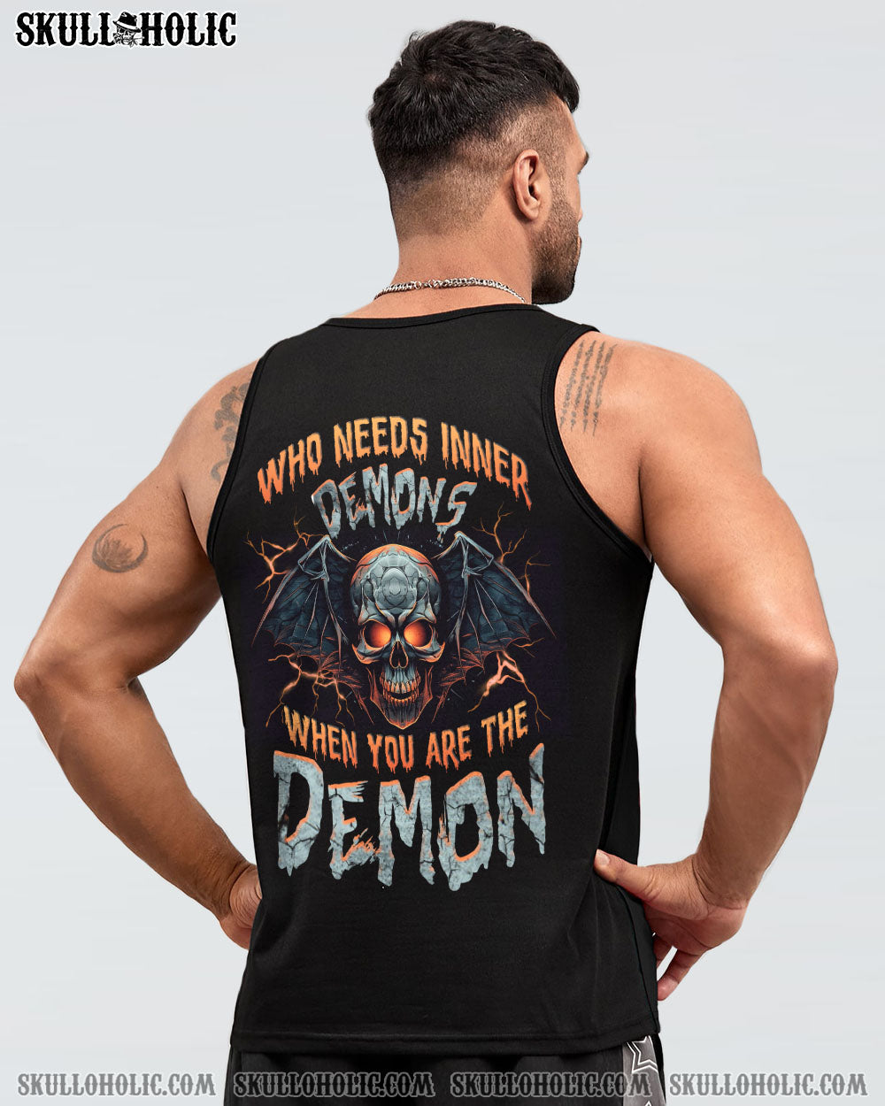 WHO NEEDS INNER DEMONS SKULL BAT ALL OVER PRINT – TLNZ0407233