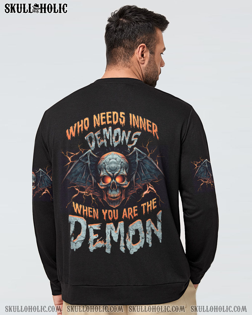 WHO NEEDS INNER DEMONS SKULL BAT ALL OVER PRINT – TLNZ0407233