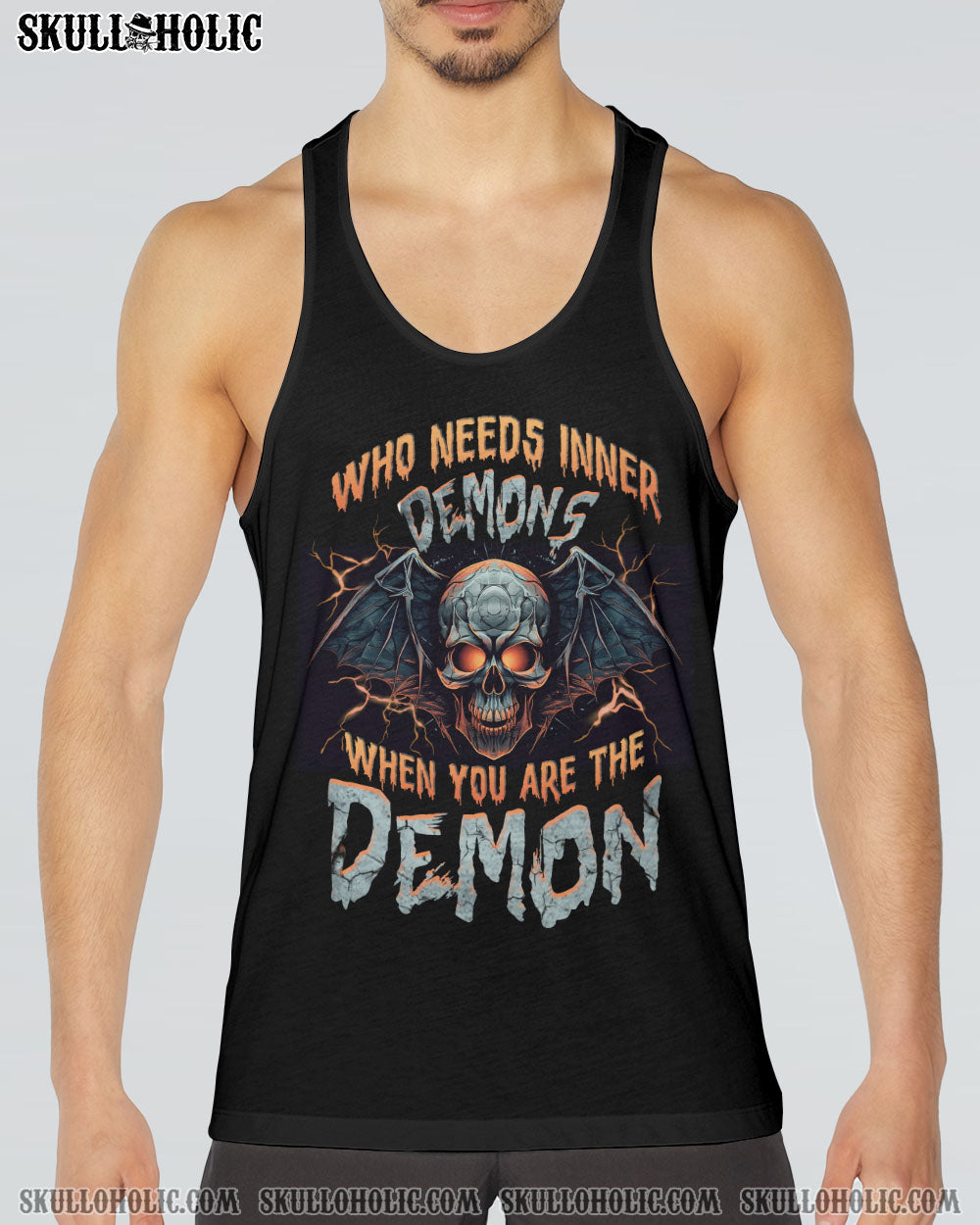 WHO NEEDS INNER DEMONS SKULL BAT ALL OVER PRINT – TLNZ0407233
