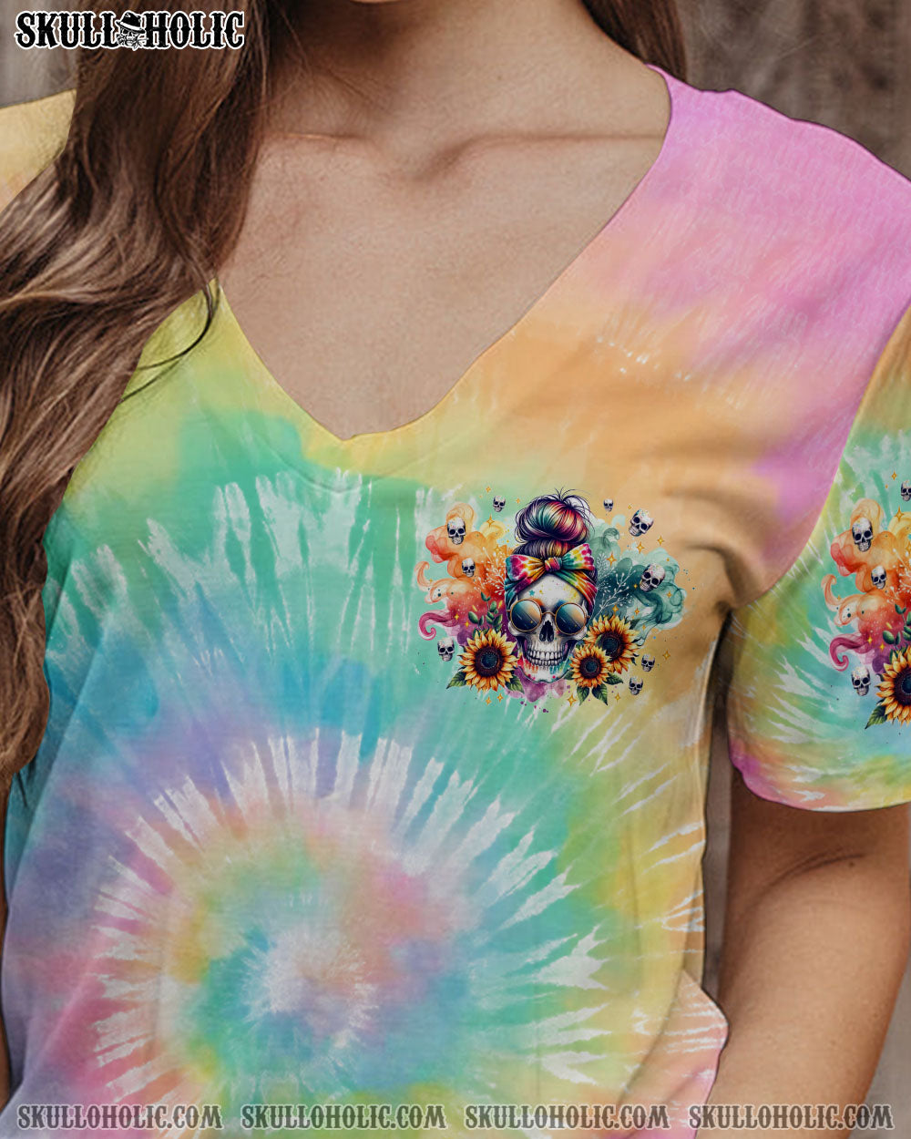 YES I’M A B BUT NOT YOURS MESSY BUN TIE DYE ALL OVER PRINT – TLTW1011233