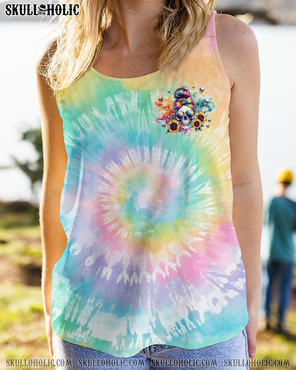 YES I’M A B BUT NOT YOURS MESSY BUN TIE DYE ALL OVER PRINT – TLTW1011233