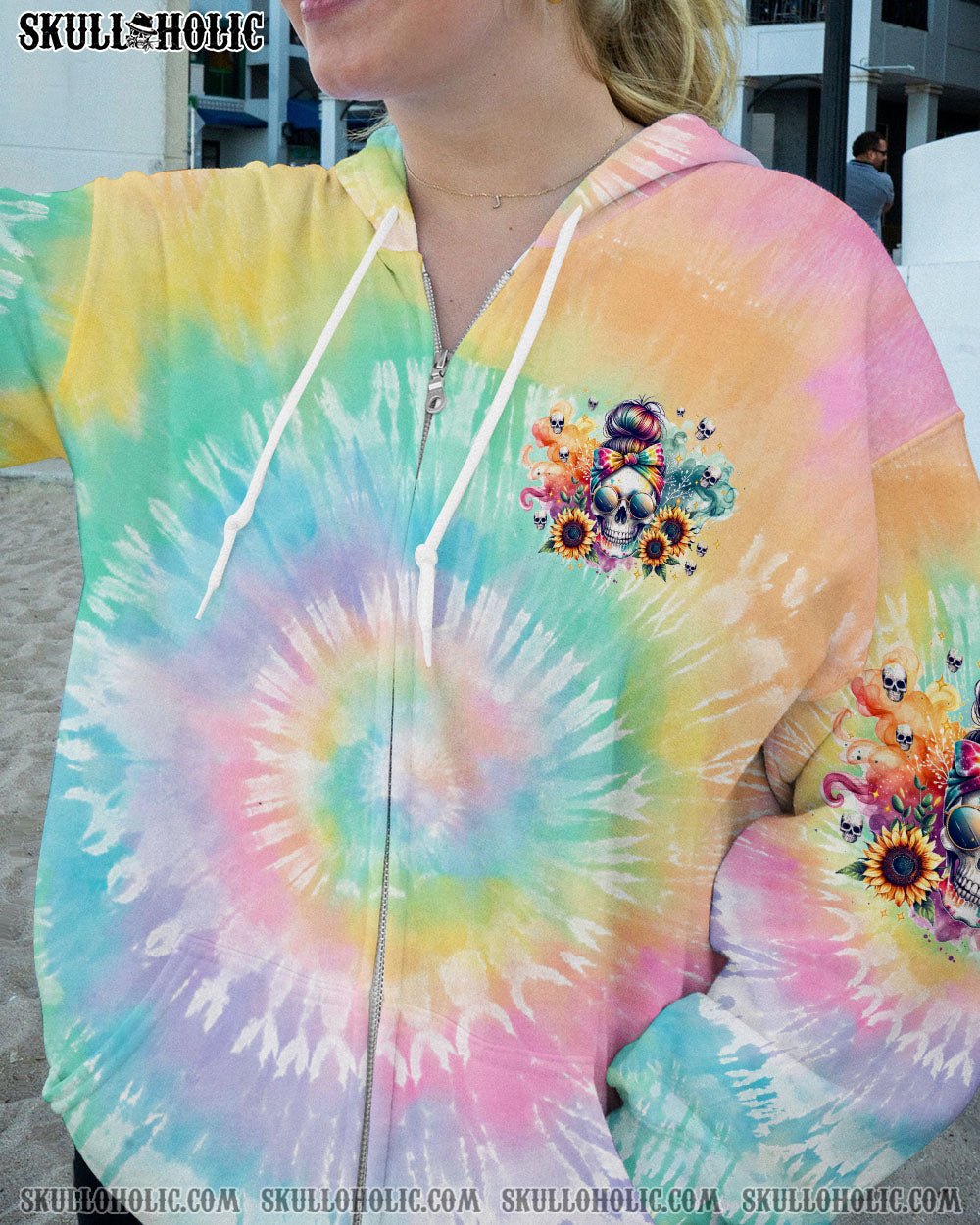 YES I’M A B BUT NOT YOURS MESSY BUN TIE DYE ALL OVER PRINT – TLTW1011233