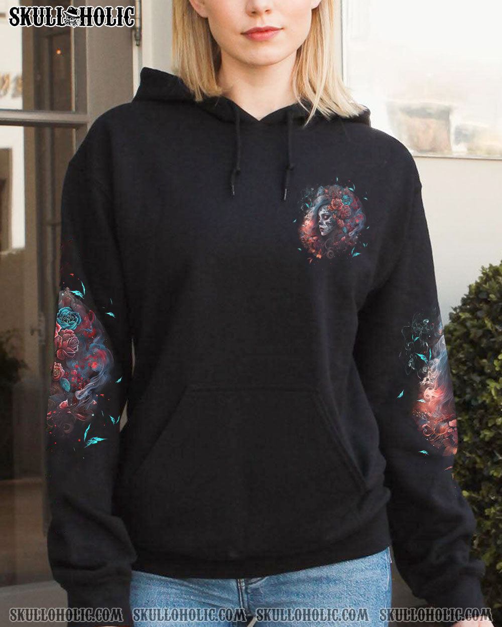 YES I’M A B BUT NOT YOURS ROSE SKULL GIRL ALL OVER PRINT – TLTW1402234
