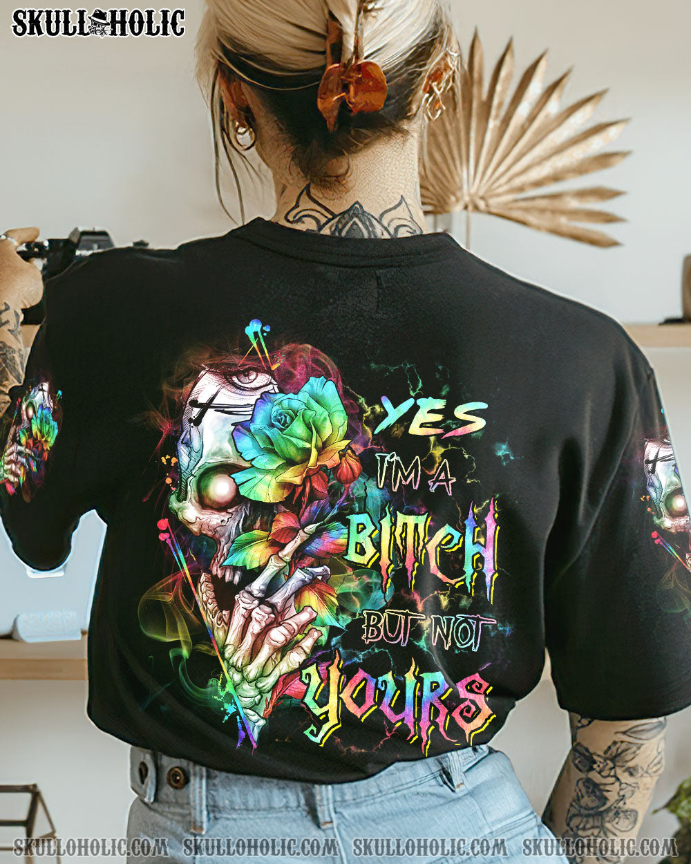 YES I’M A B BUT NOT YOURS SKULL ALL OVER PRINT – TLTR0903231
