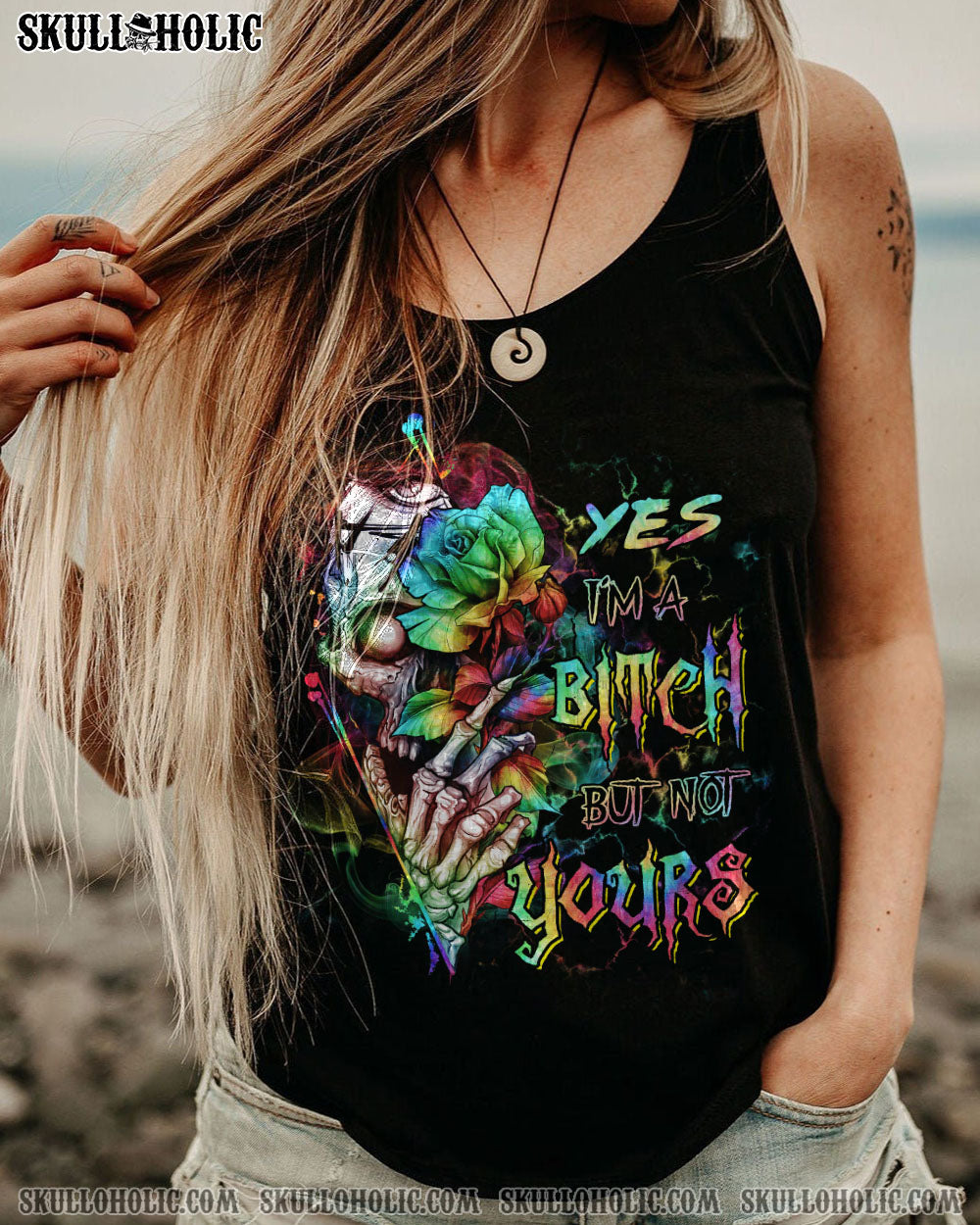 YES I’M A B BUT NOT YOURS SKULL ALL OVER PRINT – TLTR0903231