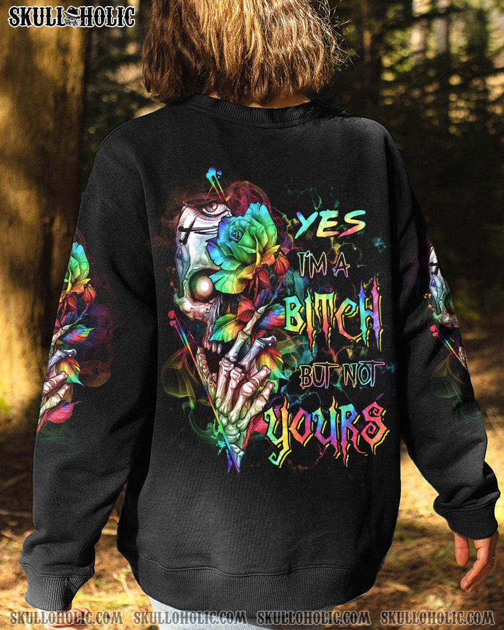 YES I’M A B BUT NOT YOURS SKULL ALL OVER PRINT – TLTR0903231