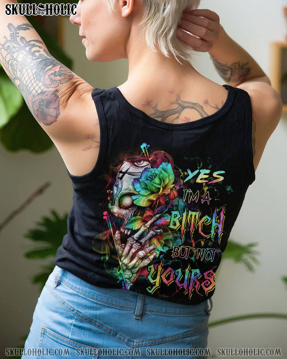 YES I’M A B BUT NOT YOURS SKULL ALL OVER PRINT – TLTR0903231