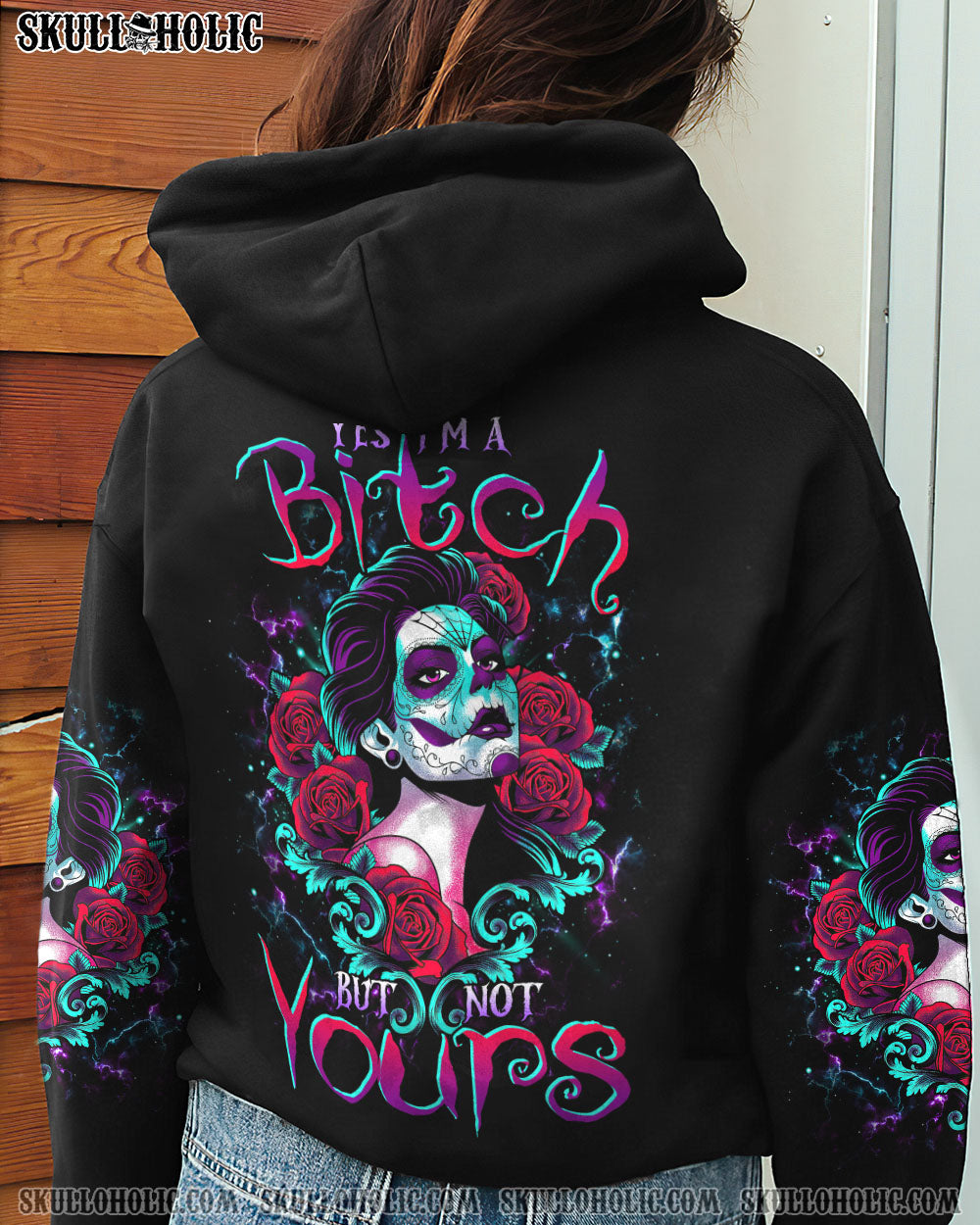 YES I’M A B BUT NOT YOURS SUGAR SKULL ALL OVER PRINT – TLTR0304232