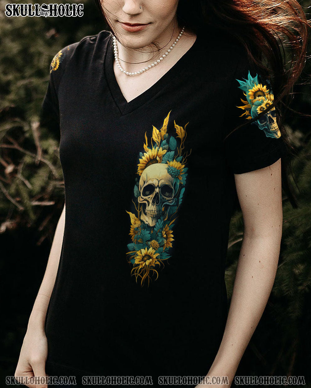 YES I’M A B BUT NOT YOURS SUNFLOWER SKULL ALL OVER PRINT – TLNZ1003234