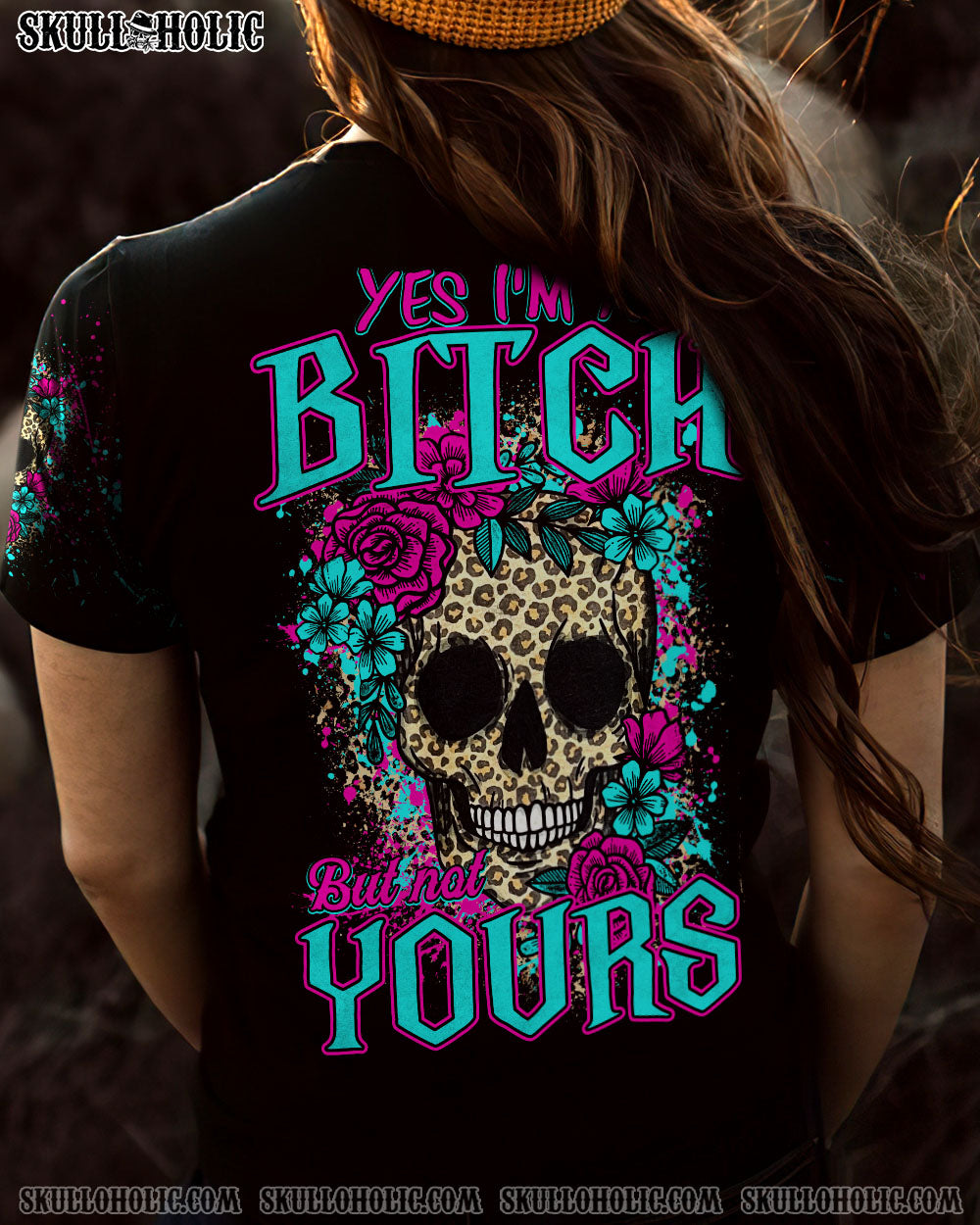 YES I’M A B LEOPARD SKULL FLOWER ALL OVER PRINT – TLTY1412222
