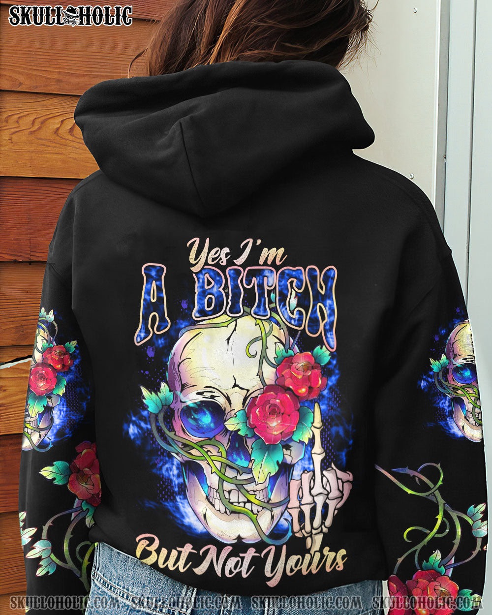 YES I’M A B SKULL ROSE ALL OVER PRINT – TLNO1412223