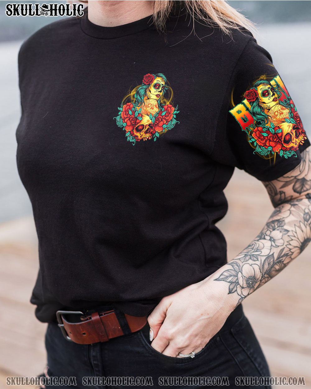 YES I’M A B SUGAR SKULL GIRL ALL OVER PRINT – TLTY1412223