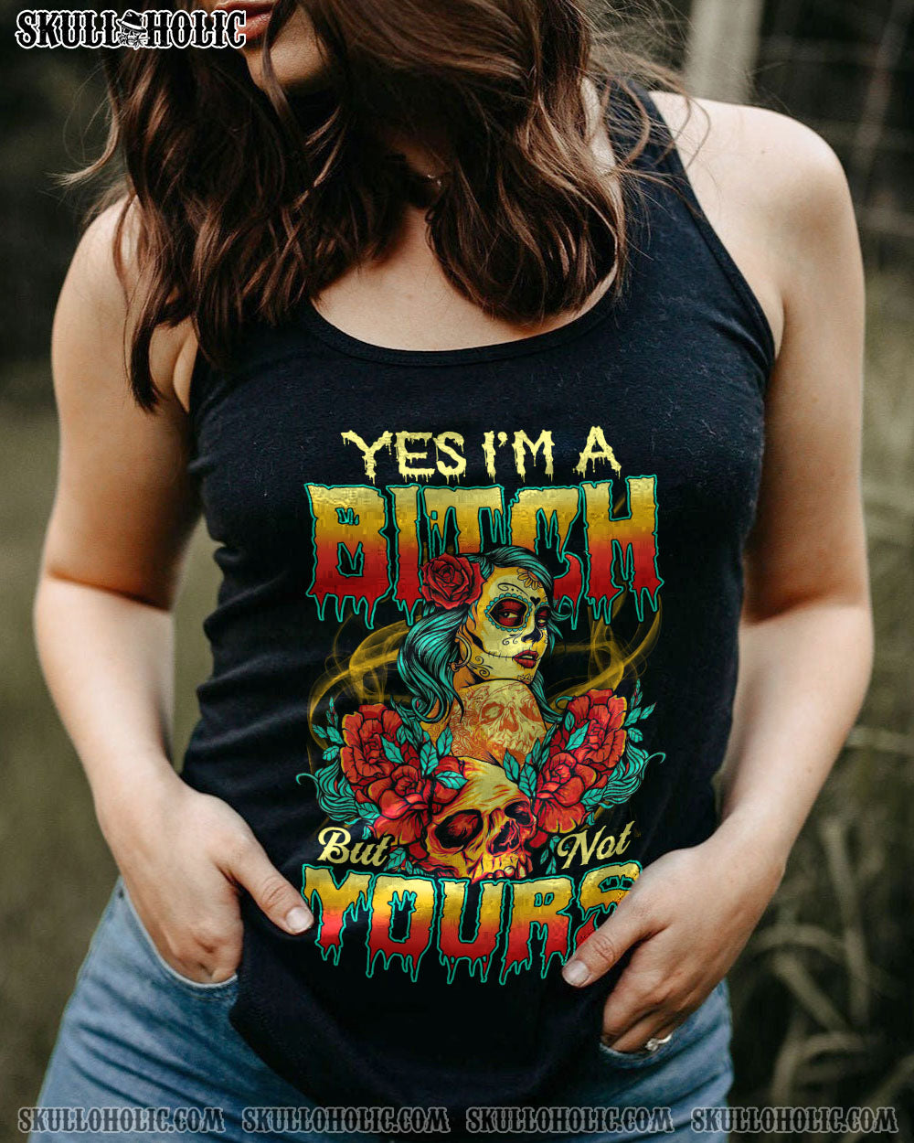 YES I’M A B SUGAR SKULL GIRL ALL OVER PRINT – TLTY1412223