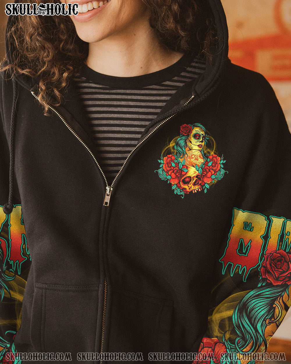 YES I’M A B SUGAR SKULL GIRL ALL OVER PRINT – TLTY1412223