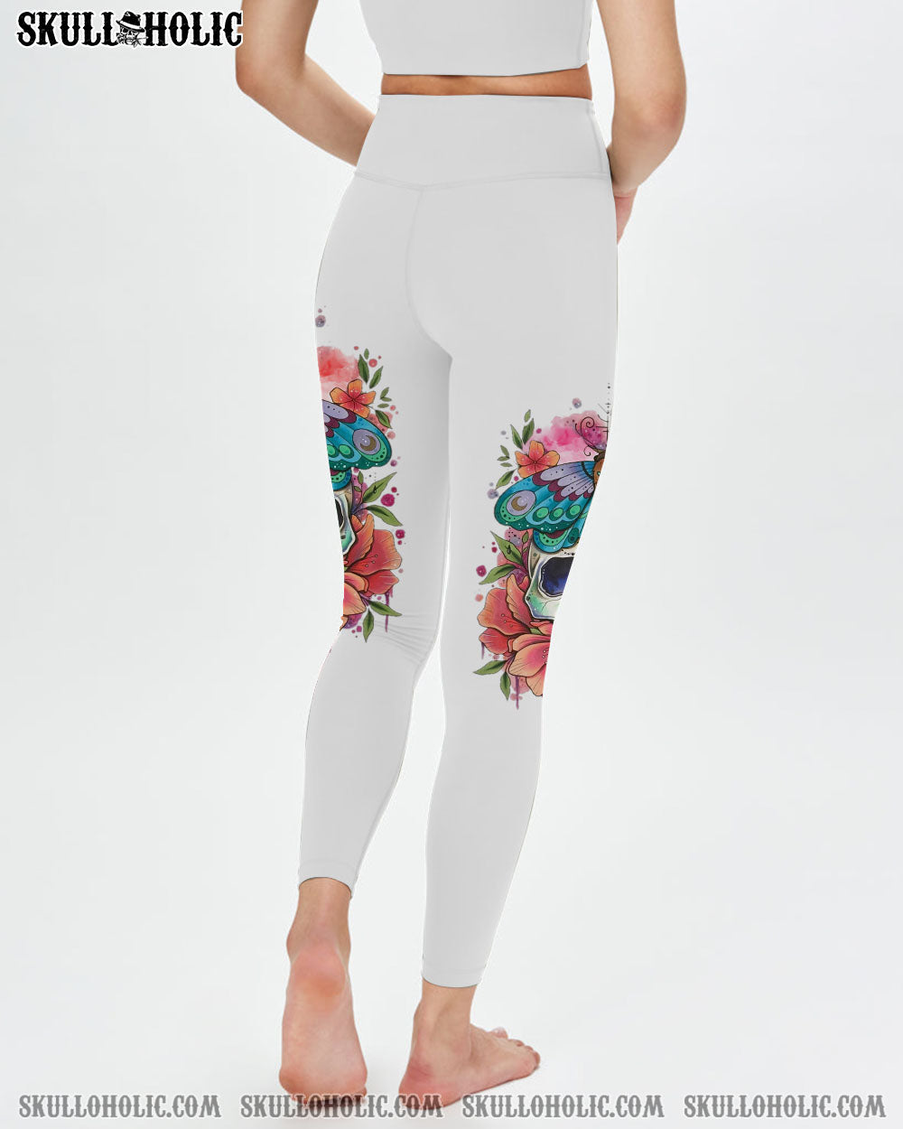 YES I’M A B WATERCOLOR SKULL FLOWER ALL OVER PRINT – TLNZ2312221