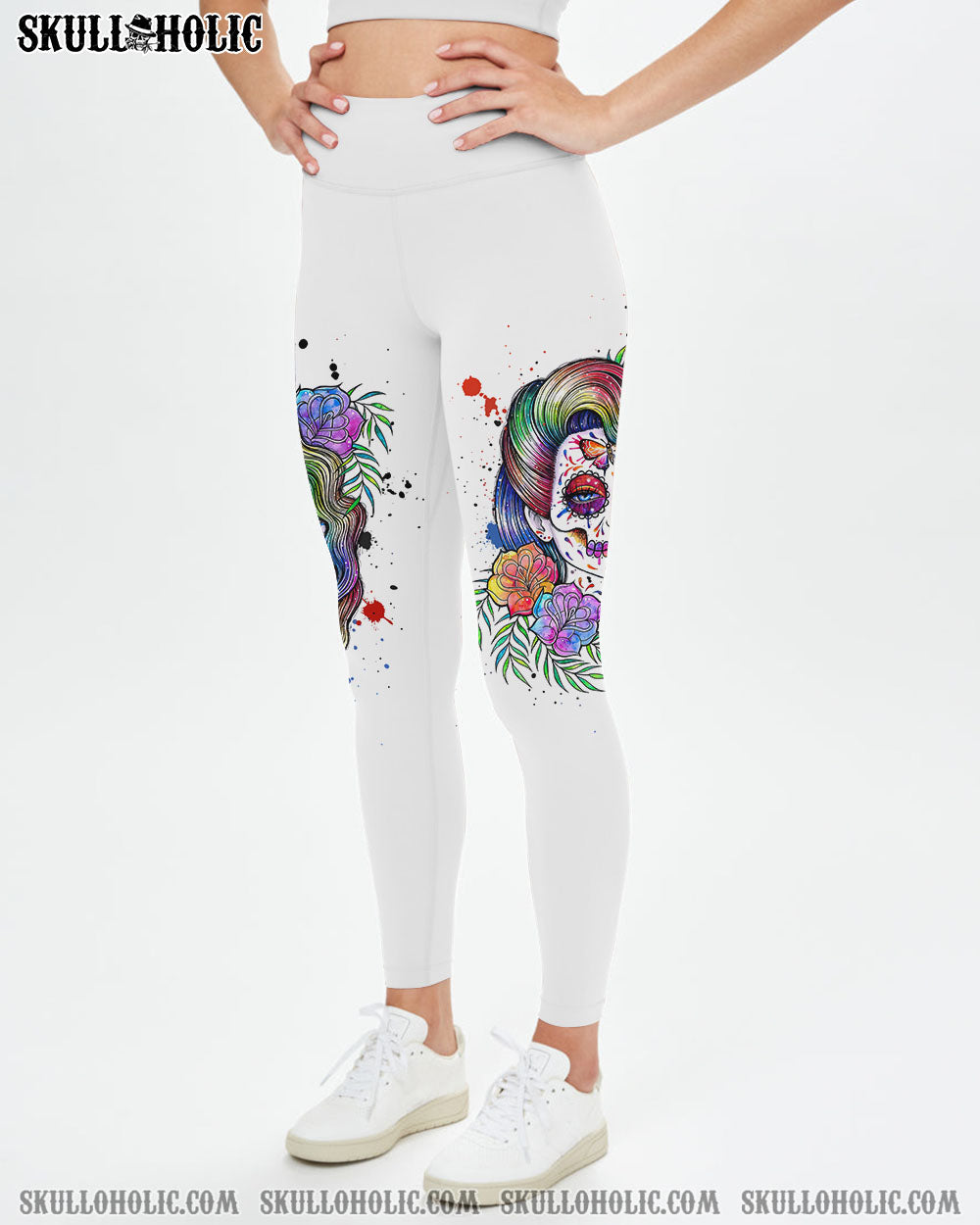 YES I’M A B WATERCOLOR SUGAR SKULL ALL OVER PRINT – TLNZ1412224