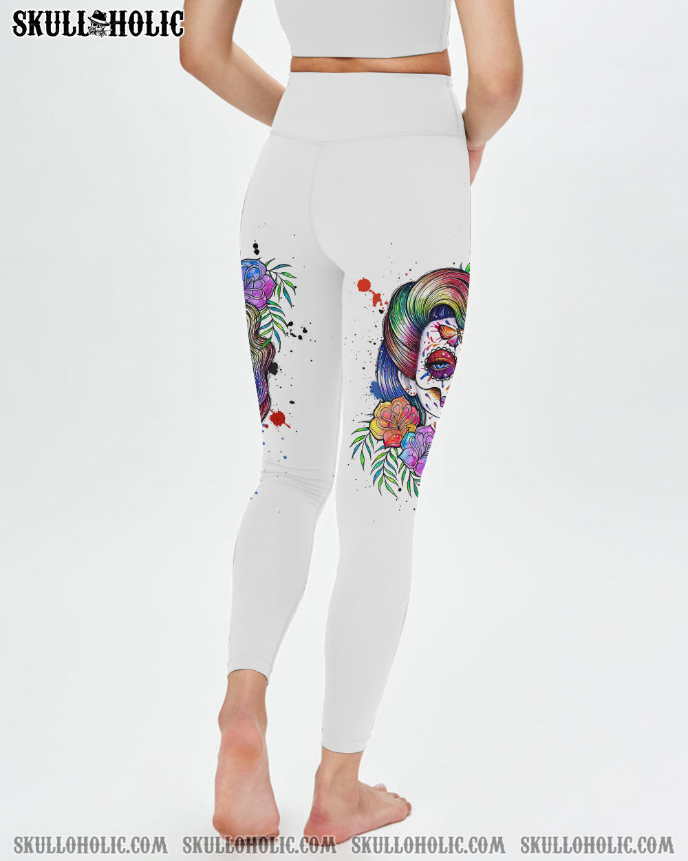 YES I’M A B WATERCOLOR SUGAR SKULL ALL OVER PRINT – TLNZ1412224