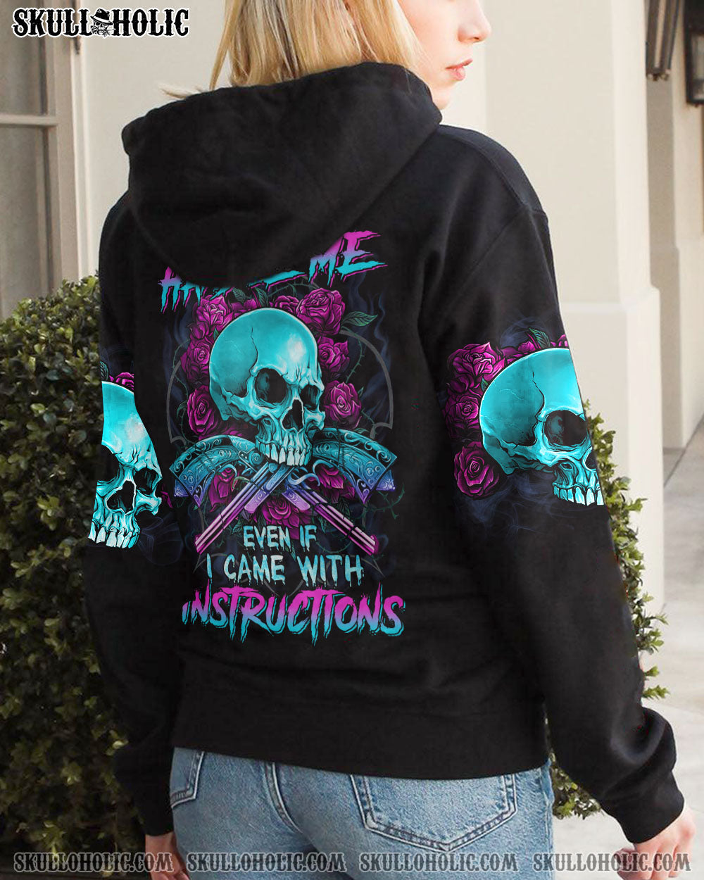 YOU COUDN’T HANDLE ME RETRO SKULL G ROSE ALL OVER PRINT – TLTR2012223