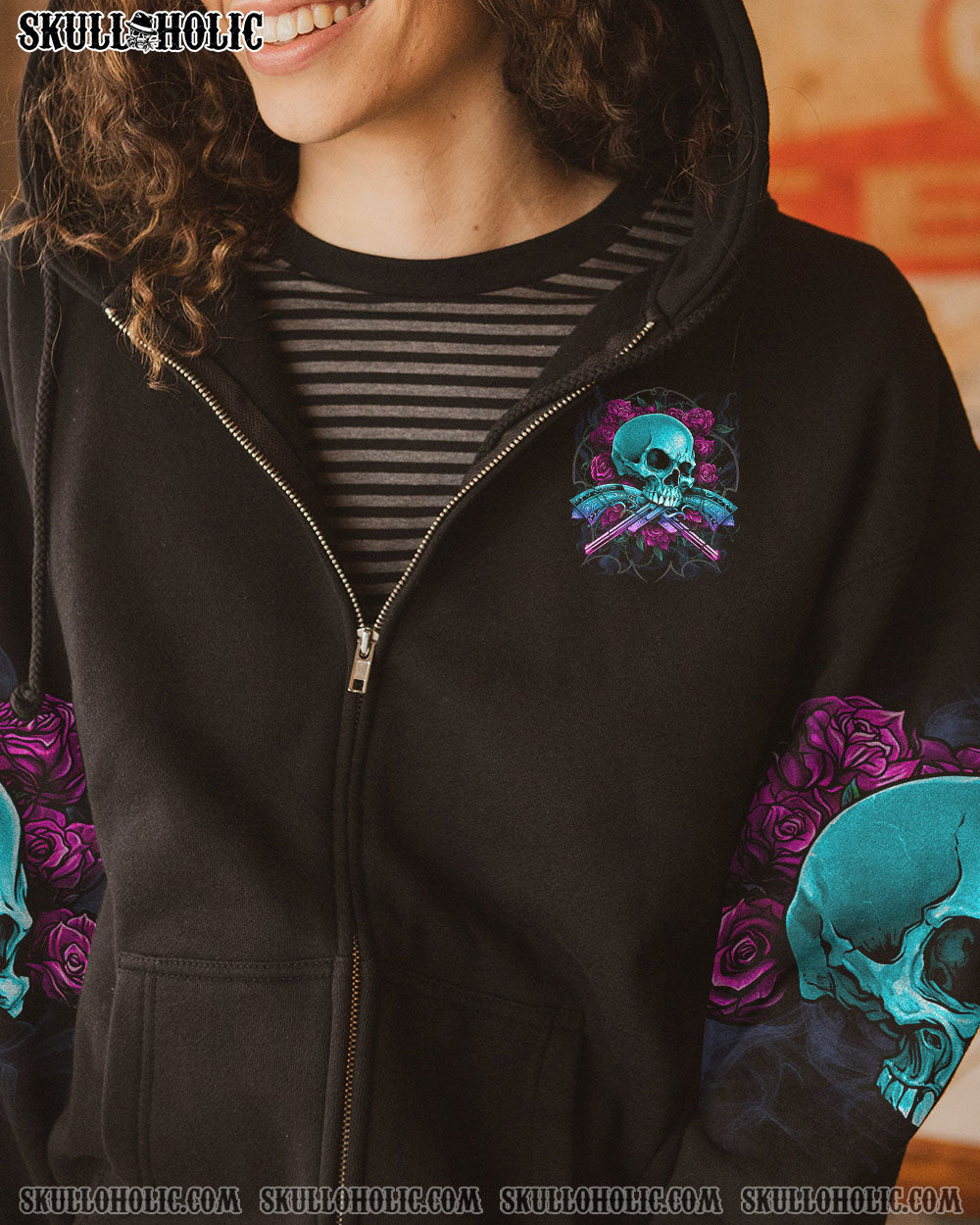 YOU COUDN’T HANDLE ME RETRO SKULL G ROSE ALL OVER PRINT – TLTR2012223