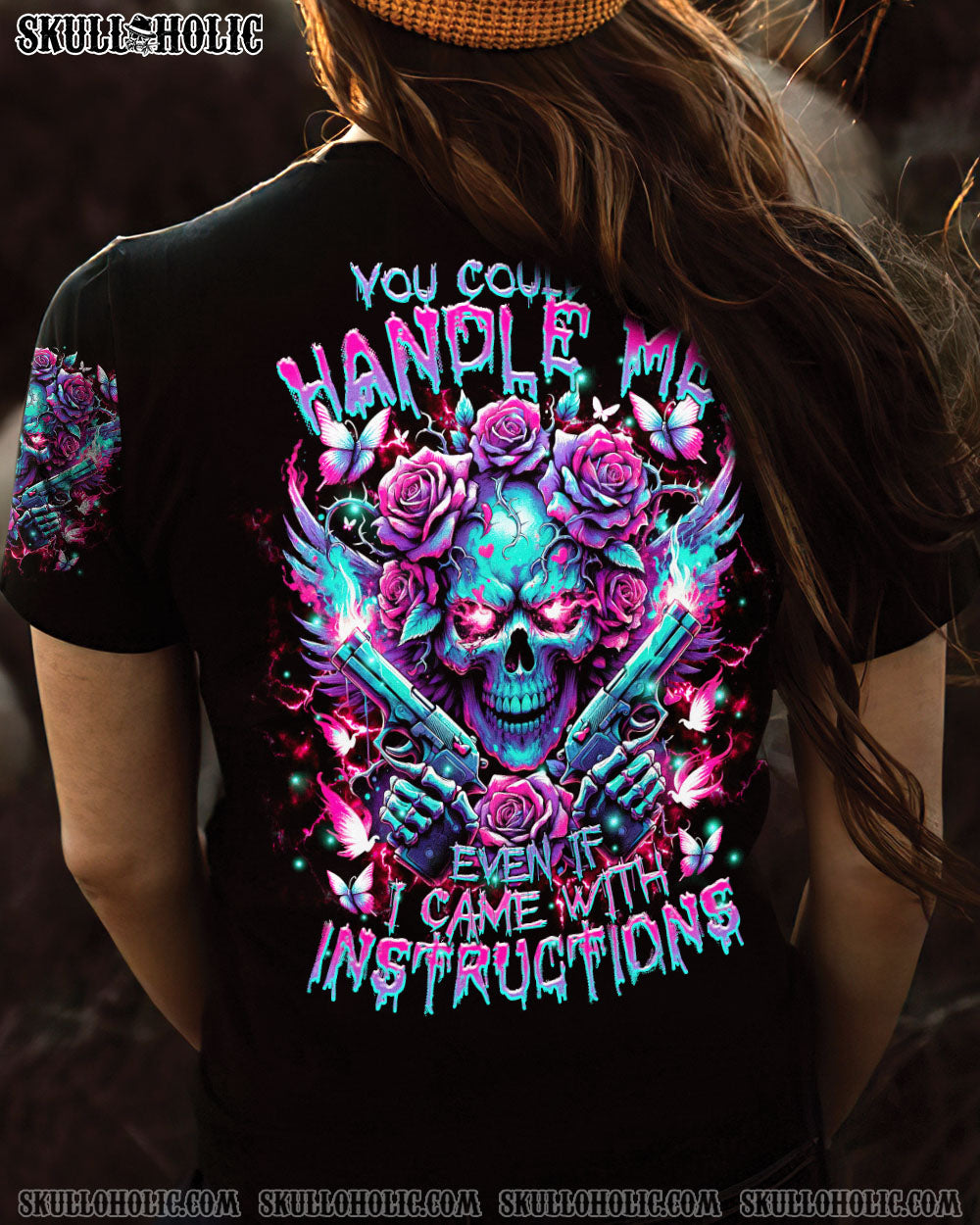 YOU COUDN’T HANDLE ME SKULL ROSE ALL OVER PRINT – TLTR0202244