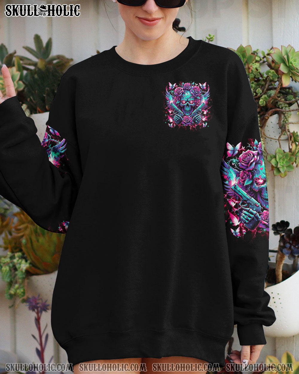 YOU COUDN’T HANDLE ME SKULL ROSE ALL OVER PRINT – TLTR0202244