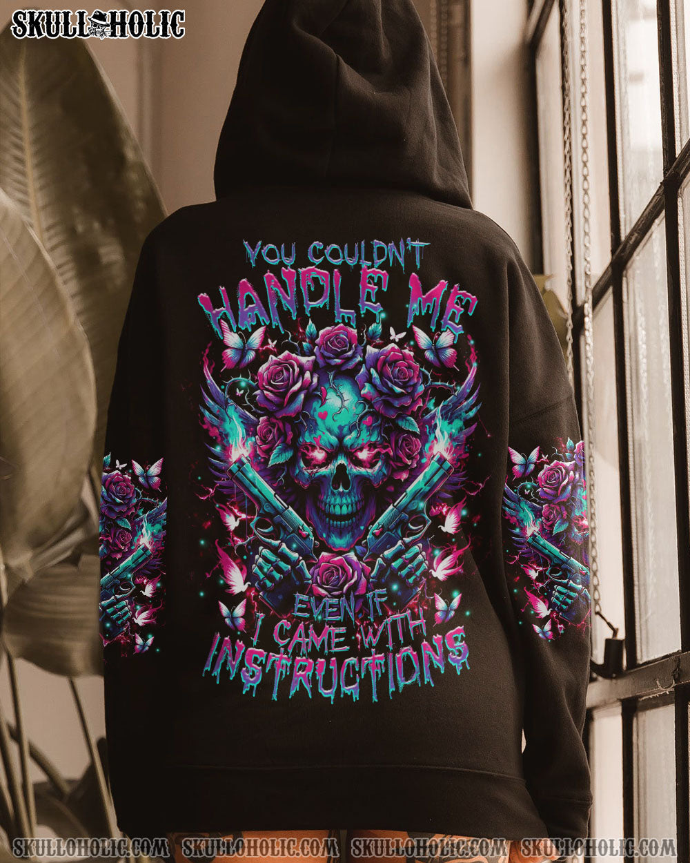 YOU COUDN’T HANDLE ME SKULL ROSE ALL OVER PRINT – TLTR0202244