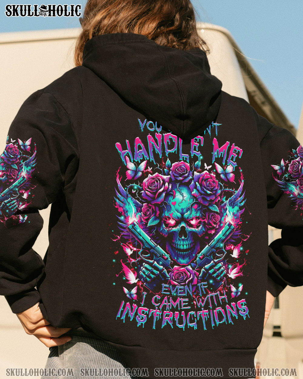 YOU COUDN’T HANDLE ME SKULL ROSE ALL OVER PRINT – TLTR0202244