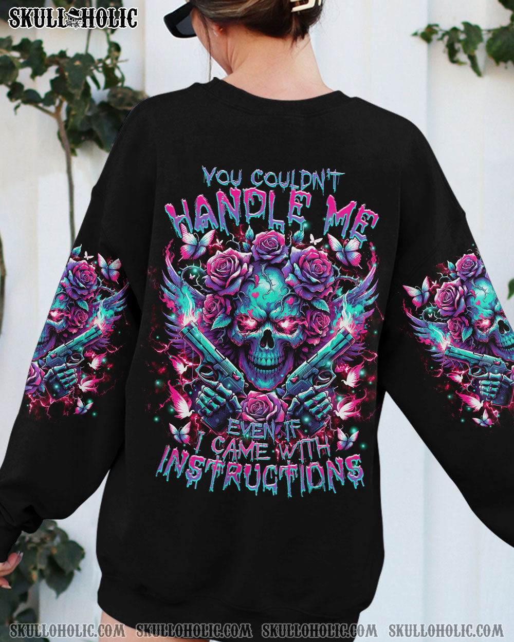 YOU COUDN’T HANDLE ME SKULL ROSE ALL OVER PRINT – TLTR0202244