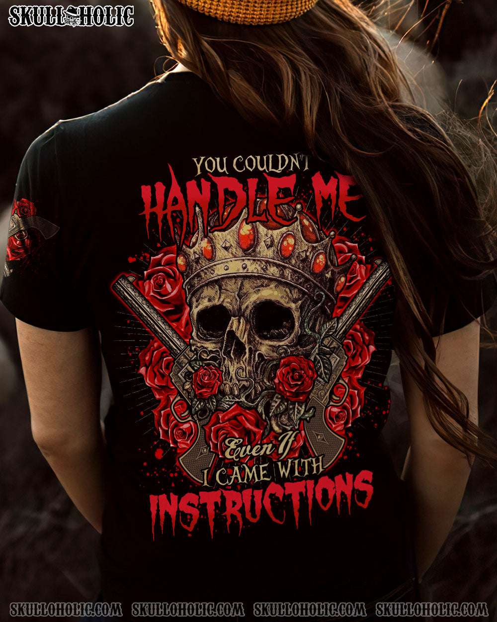 YOU COULDN’T HANDLE ME CROWN SKULL VINTAGE ALL OVER PRINT – TLNO2112222