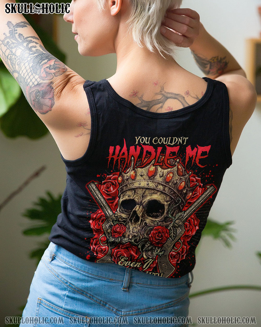 YOU COULDN’T HANDLE ME CROWN SKULL VINTAGE ALL OVER PRINT – TLNO2112222
