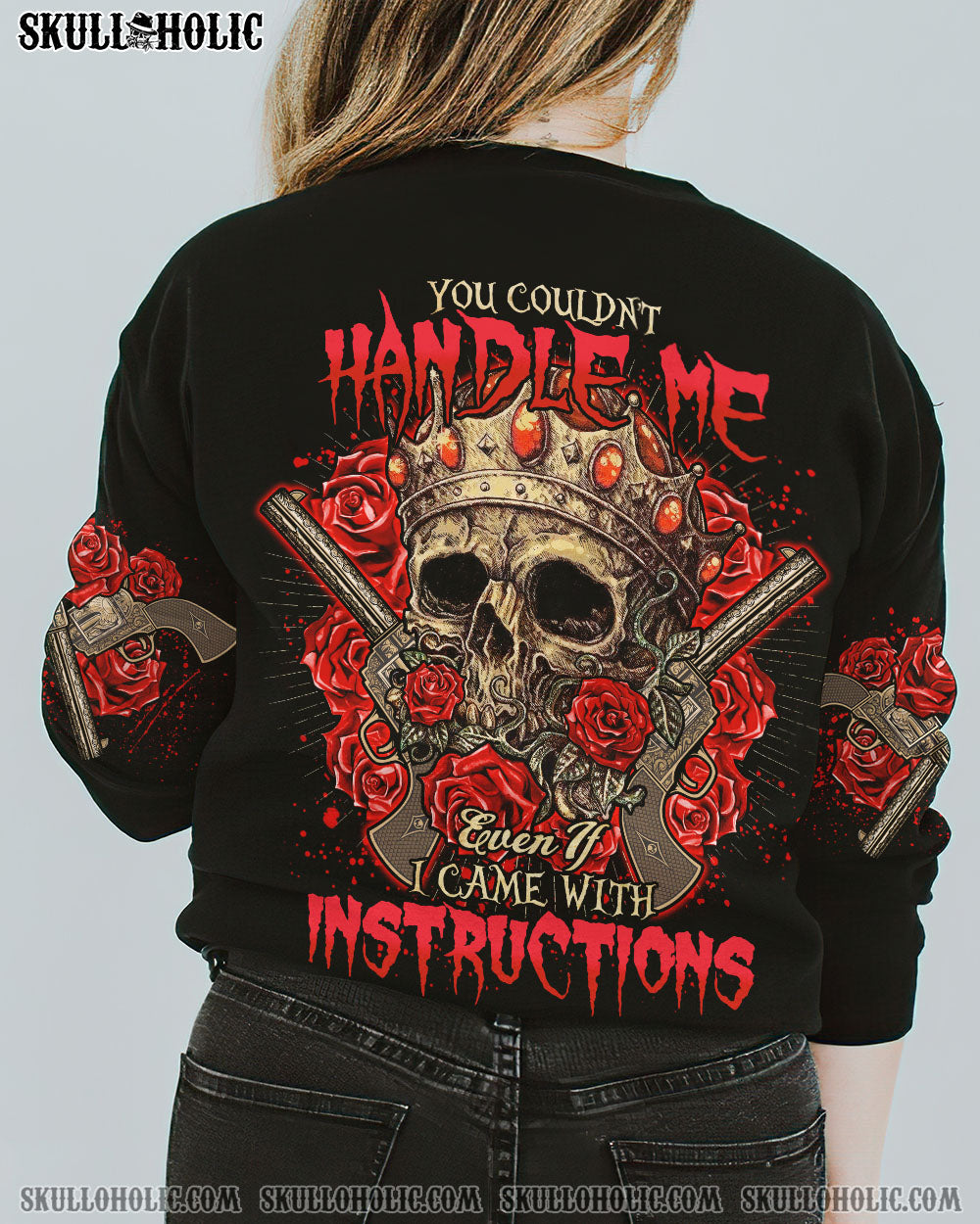 YOU COULDN’T HANDLE ME CROWN SKULL VINTAGE ALL OVER PRINT – TLNO2112222