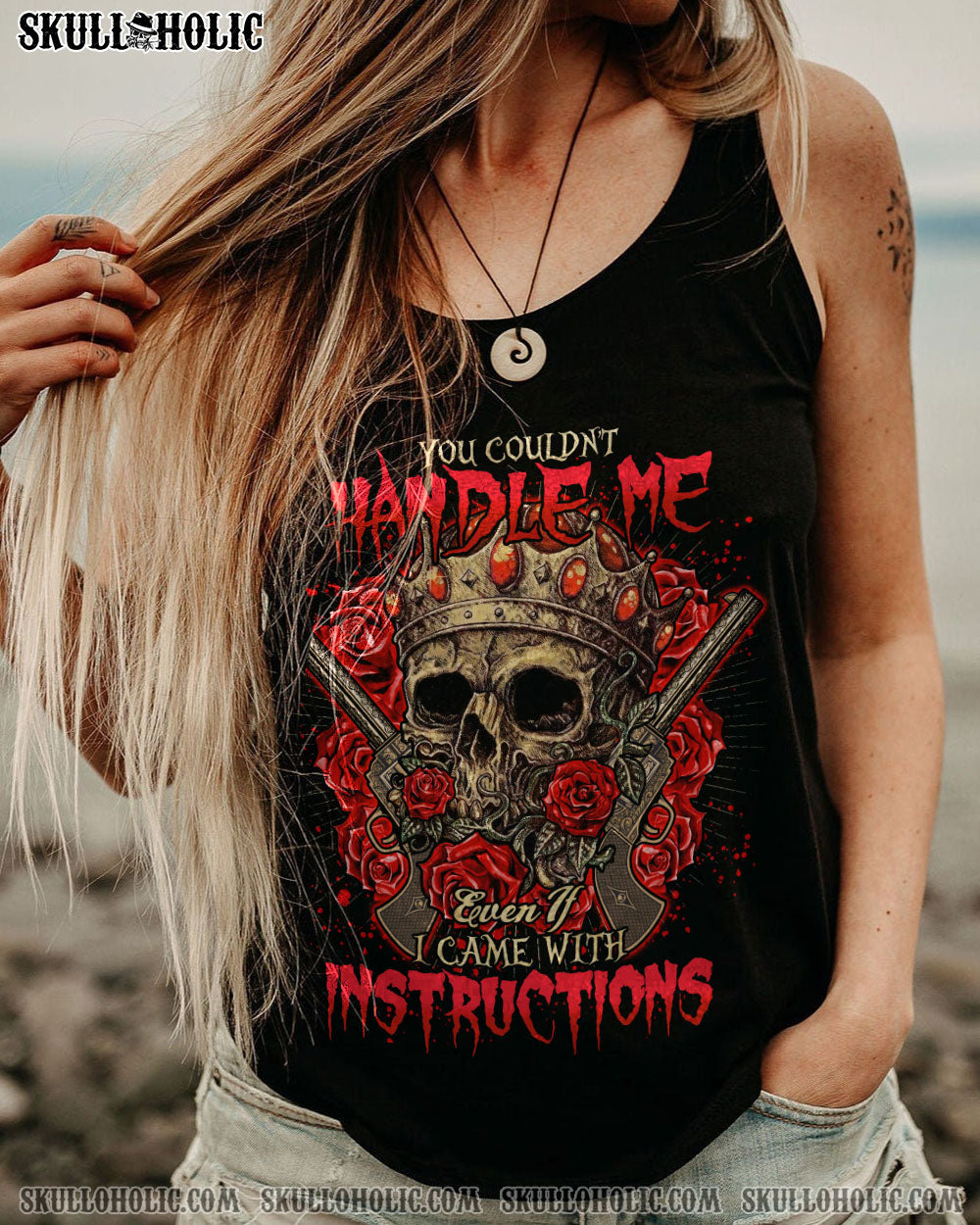 YOU COULDN’T HANDLE ME CROWN SKULL VINTAGE ALL OVER PRINT – TLNO2112222