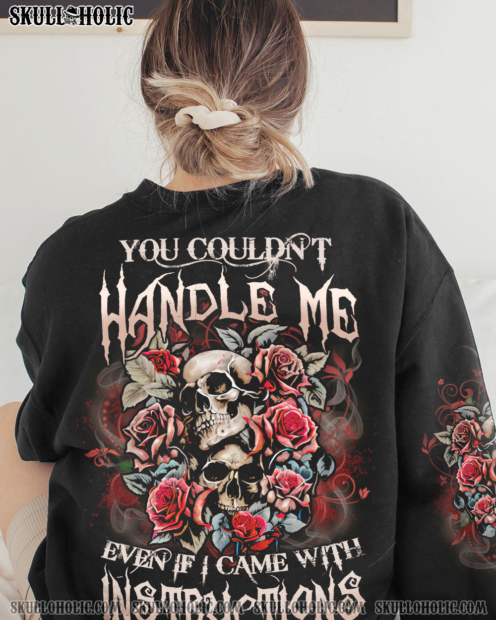 YOU COULDN’T HANDLE ME FLOWER SKULL ALL OVER PRINT – YHLN0202233