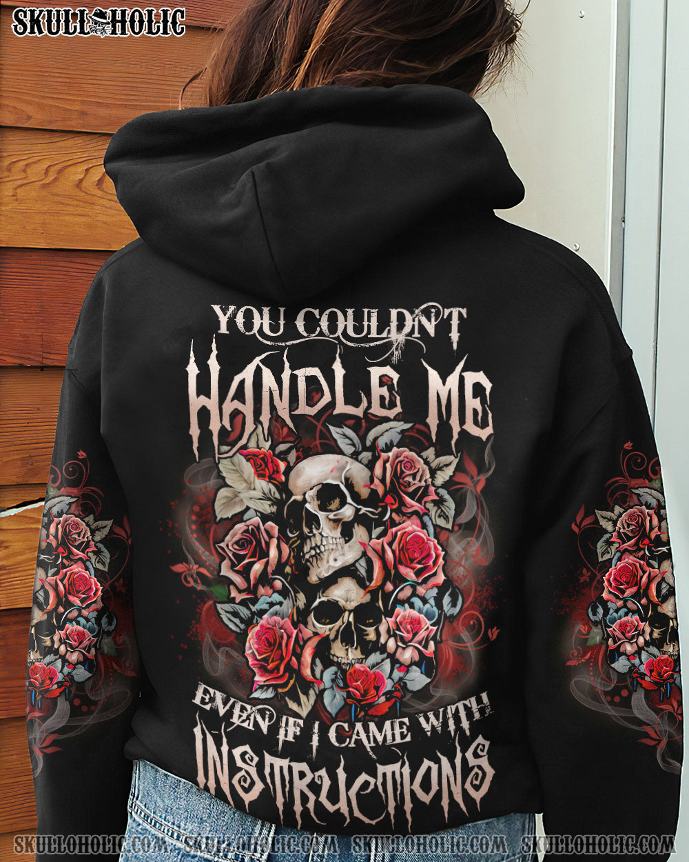 YOU COULDN’T HANDLE ME FLOWER SKULL ALL OVER PRINT – YHLN0202233