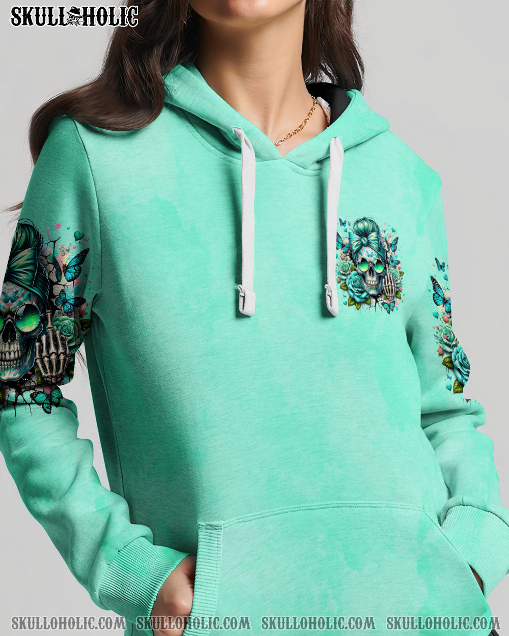 YOU COULDN’T HANDLE ME MESSY BUN SKULL ALL OVER PRINT – TYHI2406241