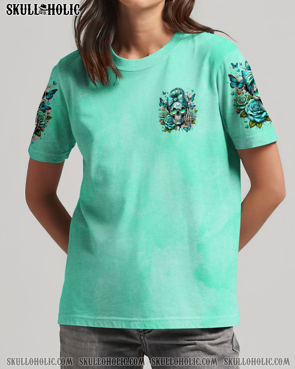 YOU COULDN’T HANDLE ME MESSY BUN SKULL ALL OVER PRINT – TYHI2406241