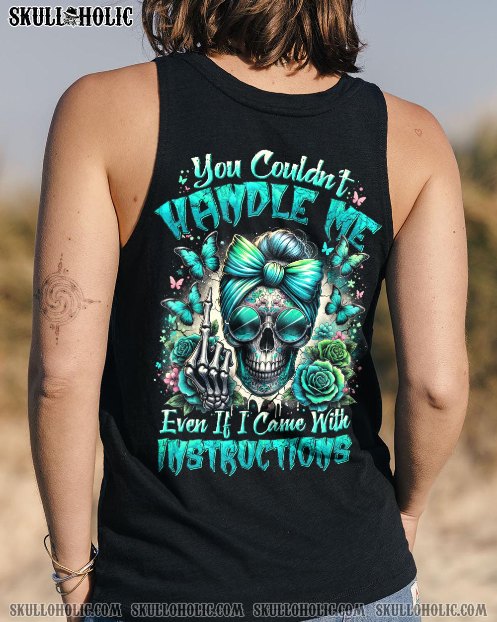 YOU COULDN’T HANDLE ME MESSY BUN TIE DYE ALL OVER PRINT – TYHI2506243