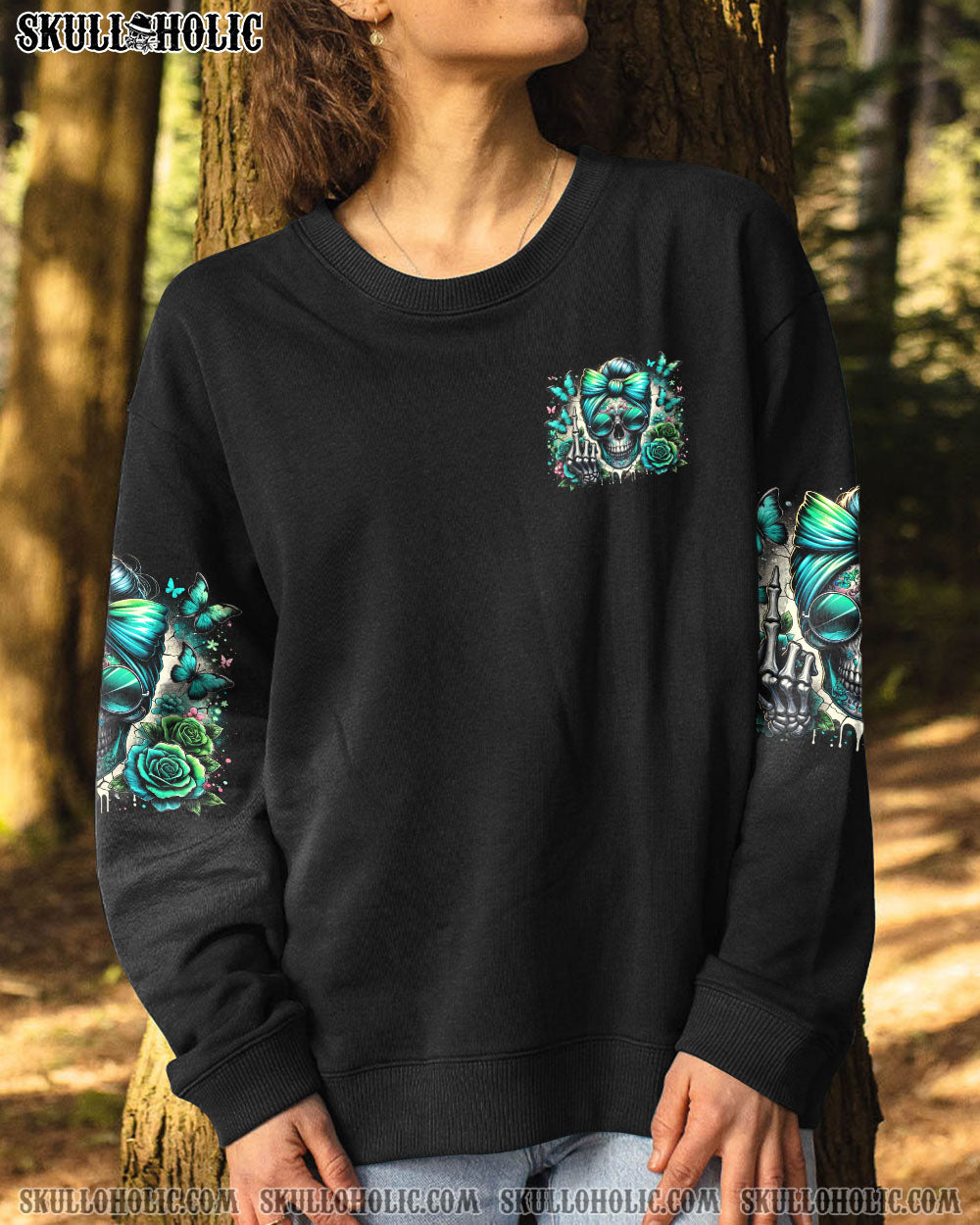 YOU COULDN’T HANDLE ME MESSY BUN TIE DYE ALL OVER PRINT – TYHI2506243