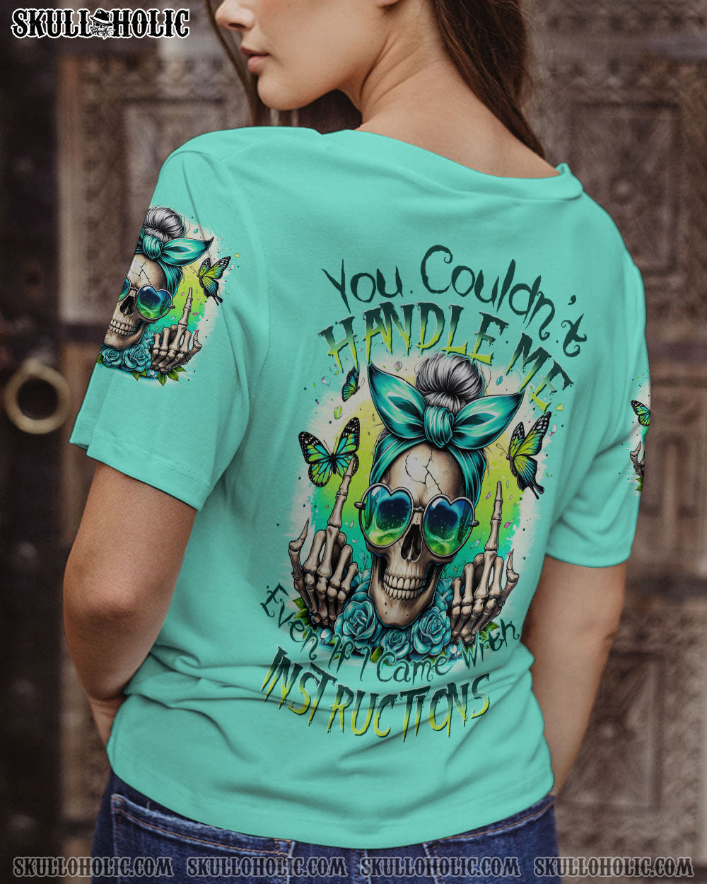YOU COULDN’T HANDLE ME MESSY BUN TIE DYE ALL OVER PRINT – TYTM0605242