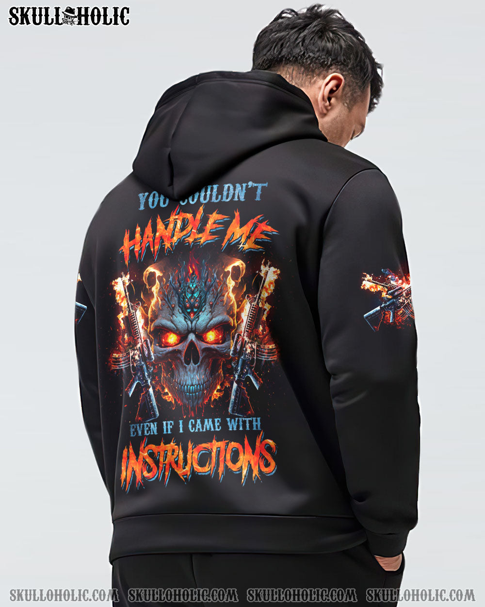 YOU COULDN’T HANDLE ME METAL FIRE SKULL WITH G ALL OVER PRINT – TLNZ1402231