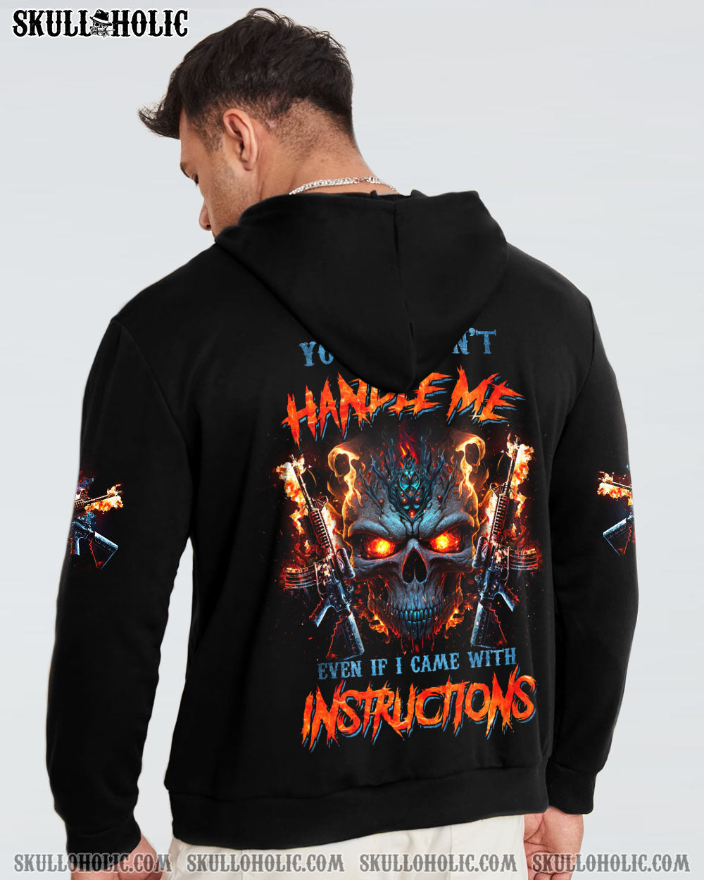 YOU COULDN’T HANDLE ME METAL FIRE SKULL WITH G ALL OVER PRINT – TLNZ1402231