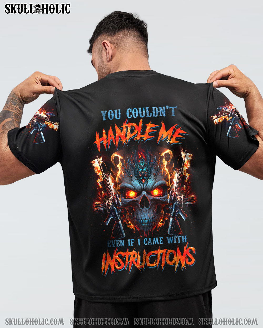 YOU COULDN’T HANDLE ME METAL FIRE SKULL WITH G ALL OVER PRINT – TLNZ1402231