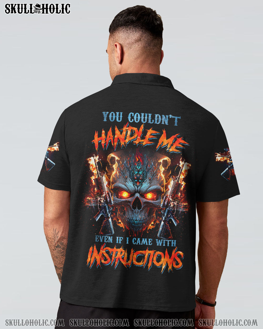 YOU COULDN’T HANDLE ME METAL FIRE SKULL WITH G ALL OVER PRINT – TLNZ1402231