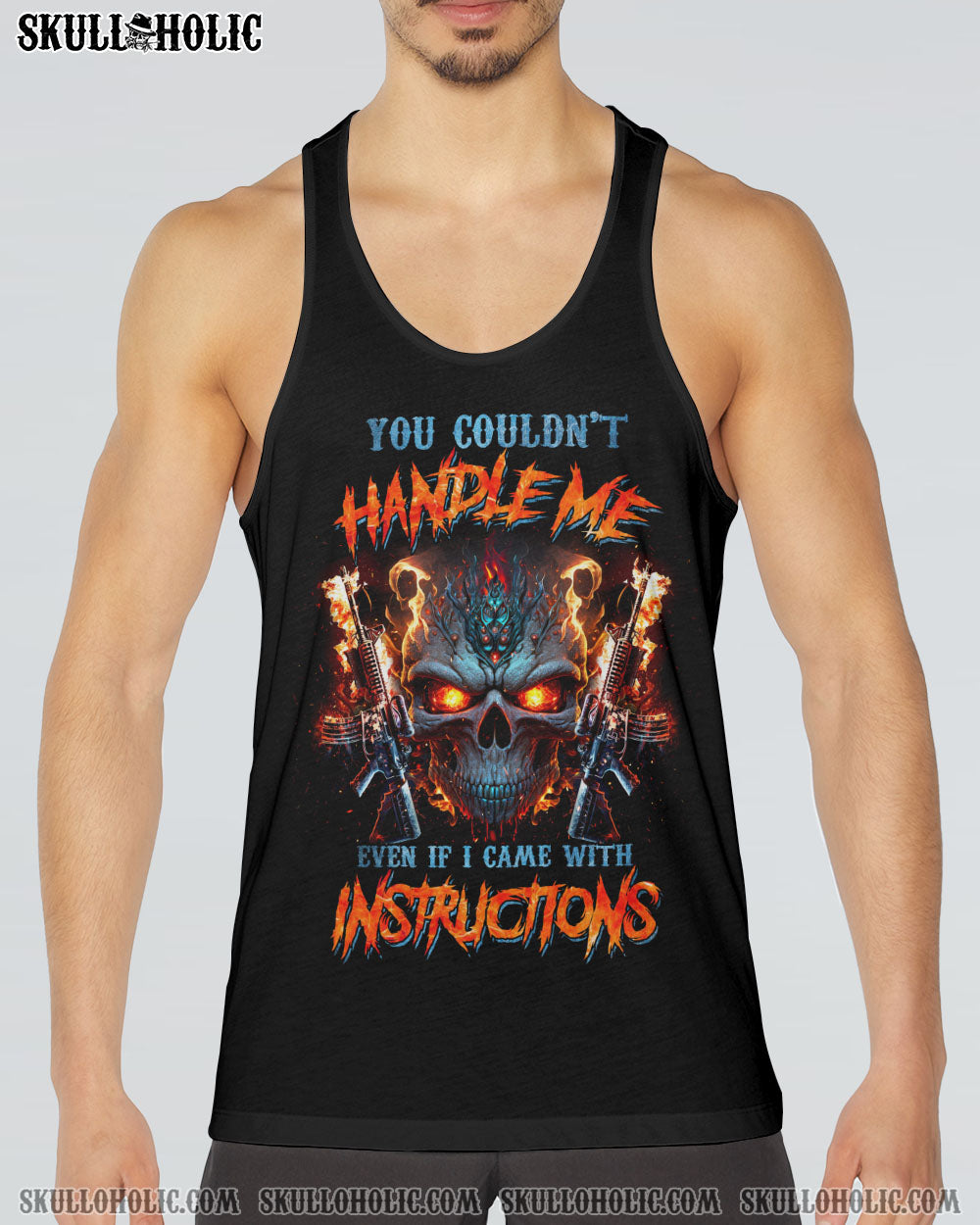 YOU COULDN’T HANDLE ME METAL FIRE SKULL WITH G ALL OVER PRINT – TLNZ1402231