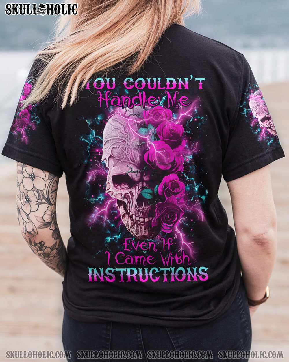 YOU COULDN’T HANDLE ME ROSE SKULL THUNDER ALL OVER PRINT – TLTR1212222