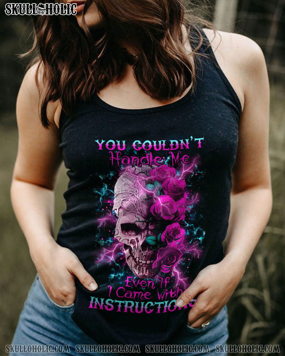 YOU COULDN’T HANDLE ME ROSE SKULL THUNDER ALL OVER PRINT – TLTR1212222