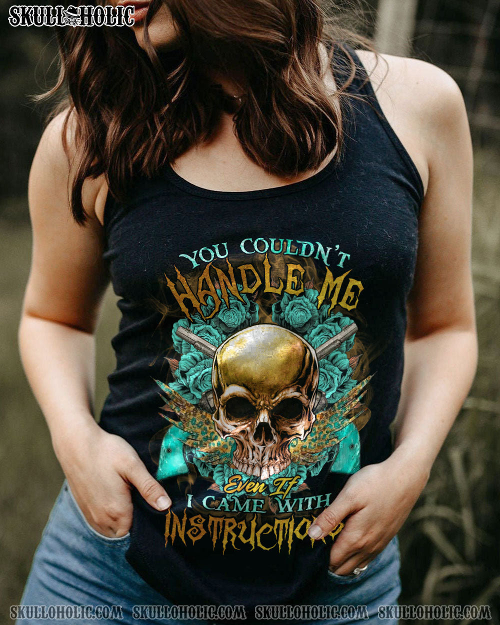 YOU COULDN’T HANDLE ME SKULL G WINGS LEOPARD ALL OVER PRINT – TLTR1712221
