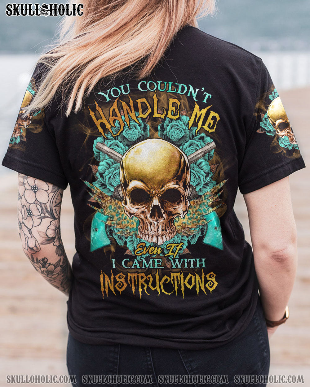 YOU COULDN’T HANDLE ME SKULL G WINGS LEOPARD ALL OVER PRINT – TLTR1712221